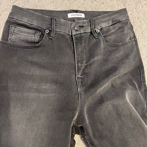 Good American gray crop jeans